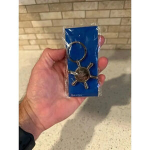 Disney Cruise Line DCL Key Chain‎ logo mirror fob ship wheel Castaway Club New